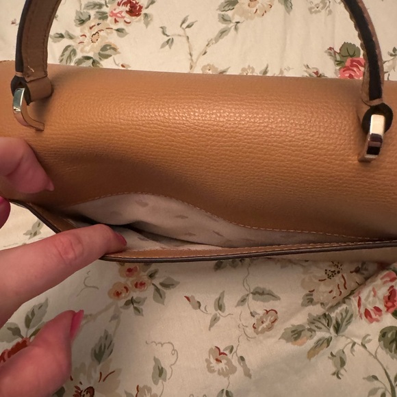 Kate Spade Tan Leather Satchel with Classic Silhouette - Picture 9 of 14